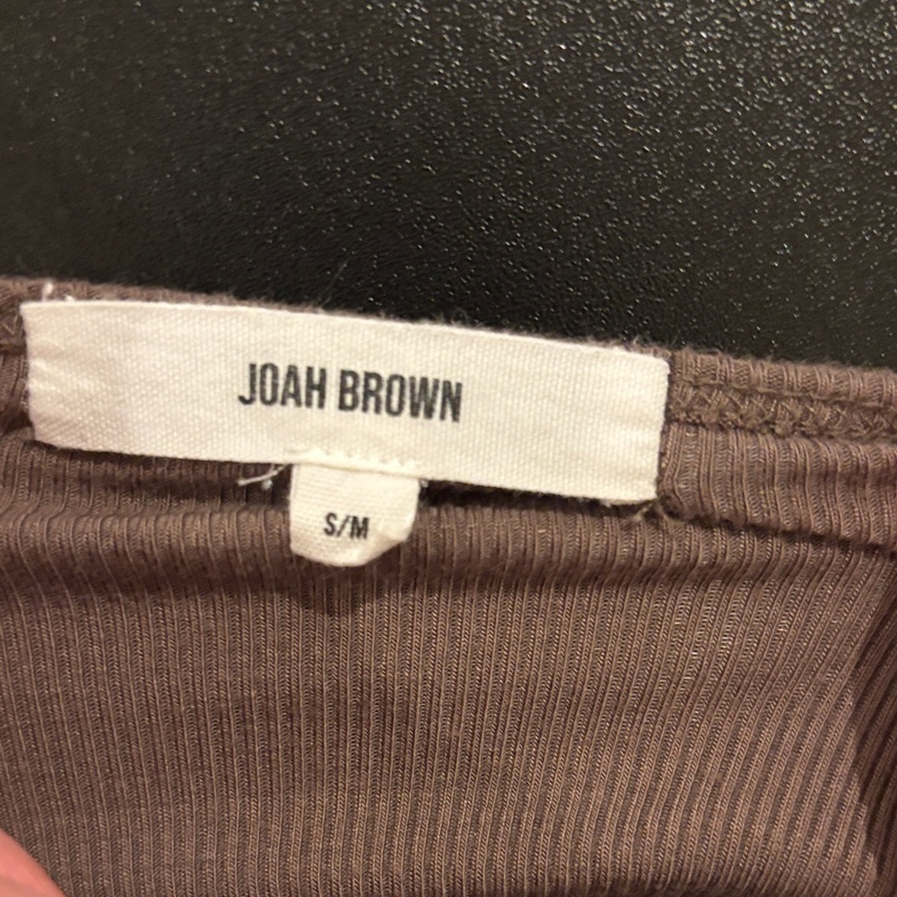 Joah Brown Ribbed Spaghetti Strap Mini Dress - Brown - Picture 9 of 9